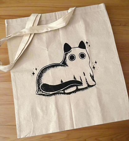 Ghost Cat Tote bag