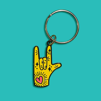 American Sign Language "I Love You" Keychain