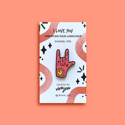 American Sign Language "I love you" Soft Enamel Pin