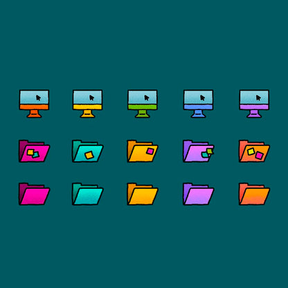 Cute Cartoonish Desktop Folder Icons