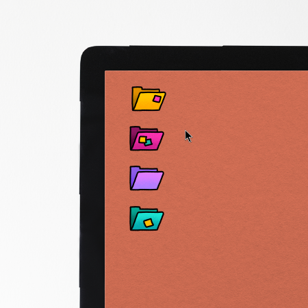 Cute Cartoonish Desktop Folder Icons