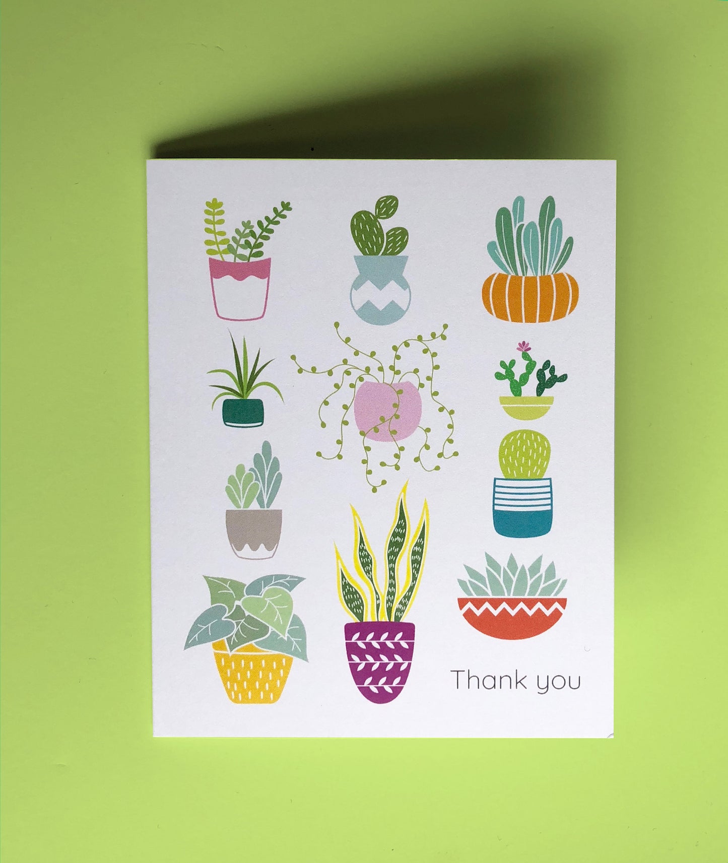 Thank you Plant blank greeting card