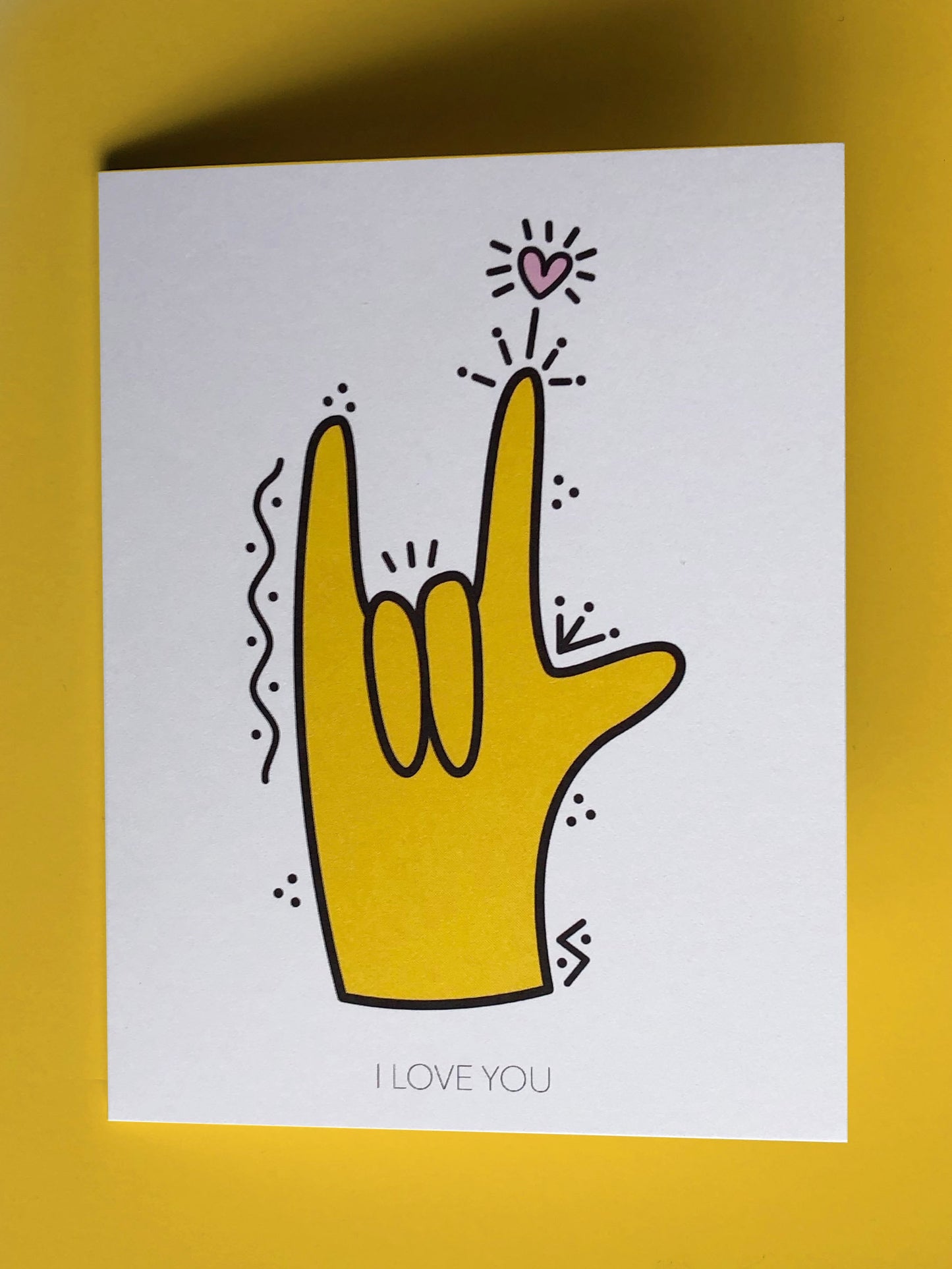 I Love You American Sign Language Folded Greeting Card