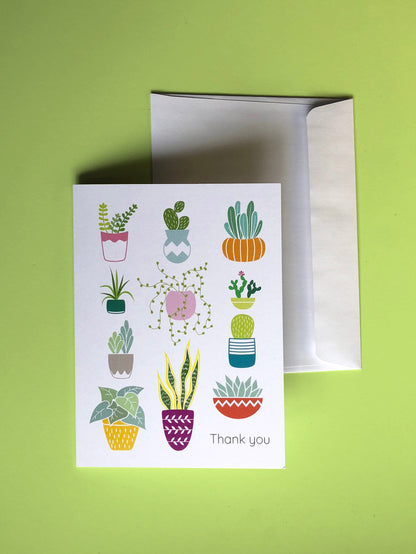 Thank you Plant blank greeting card