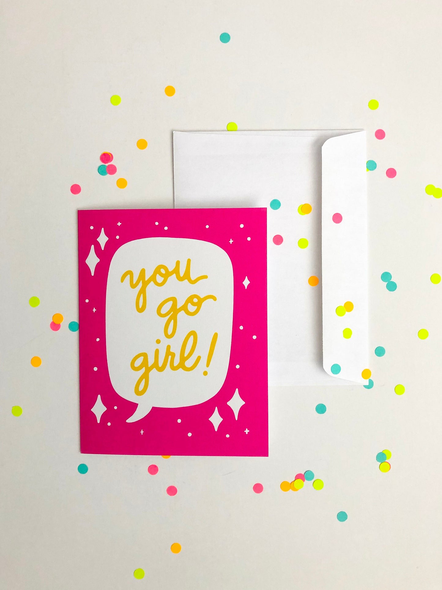 You go chica/girl greeting card