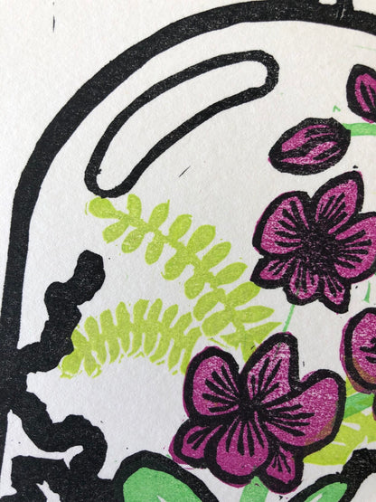 Orchid and Fern print