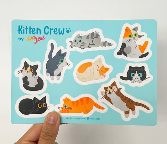 Kitten Crews Sticker Sheet