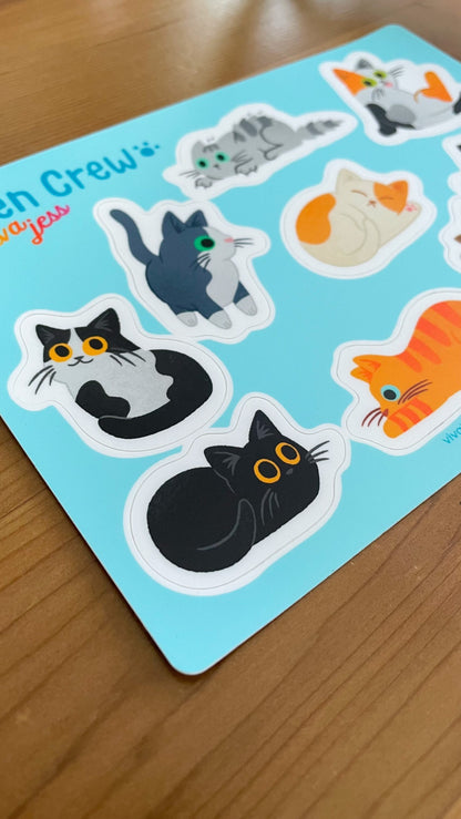 Kitten Crews Sticker Sheet