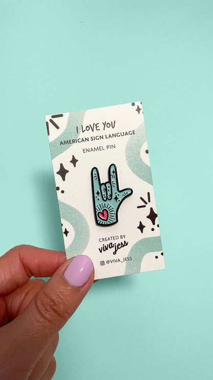 American Sign Language "I love you" Soft Enamel Pin