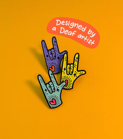 American Sign Language "I love you" Soft Enamel Pin