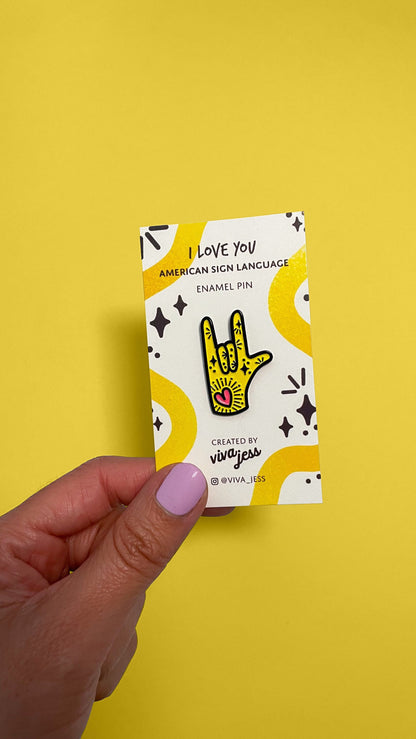 American Sign Language "I love you" Soft Enamel Pin